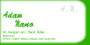 adam mano business card